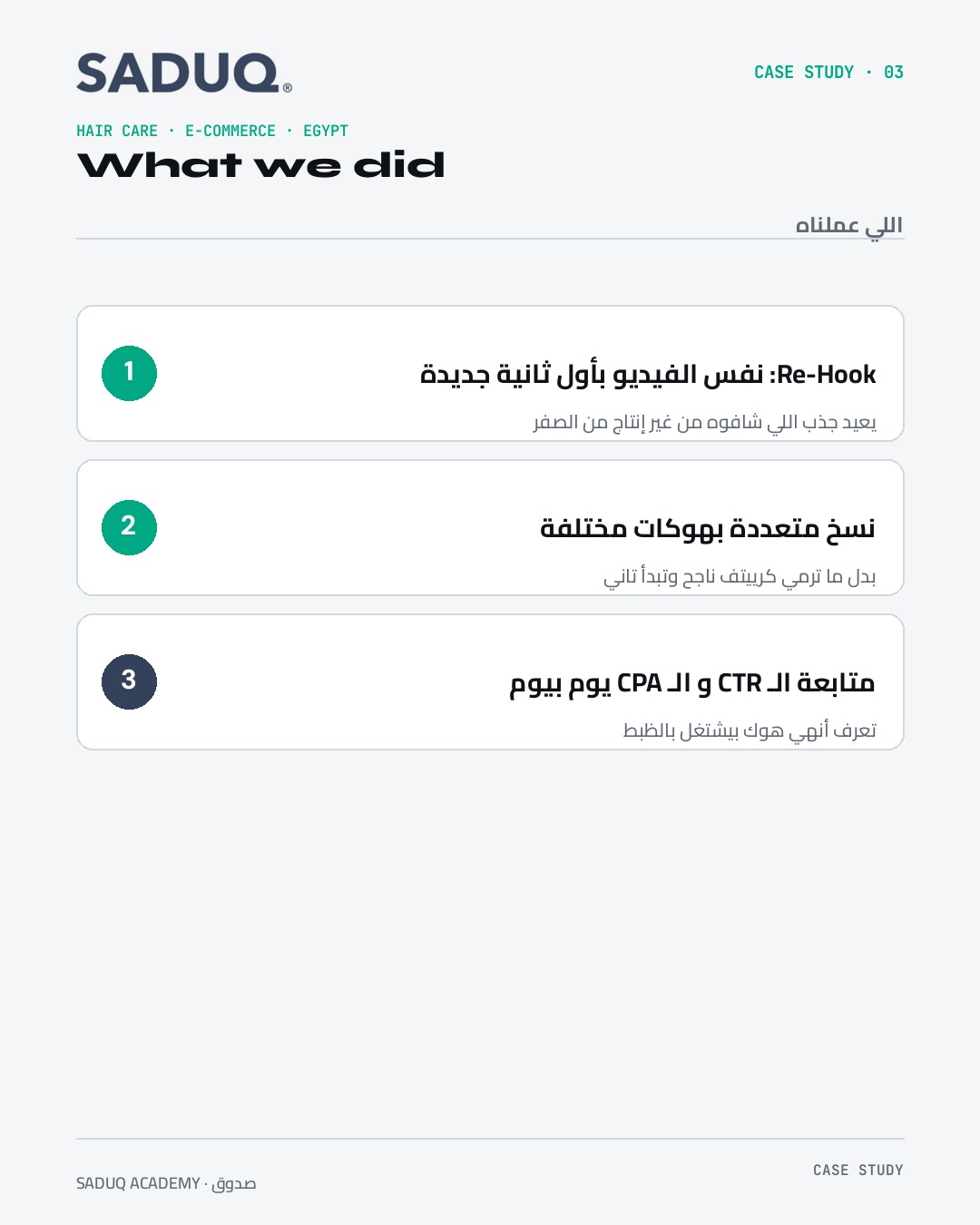 اللي عملناه بالظبط