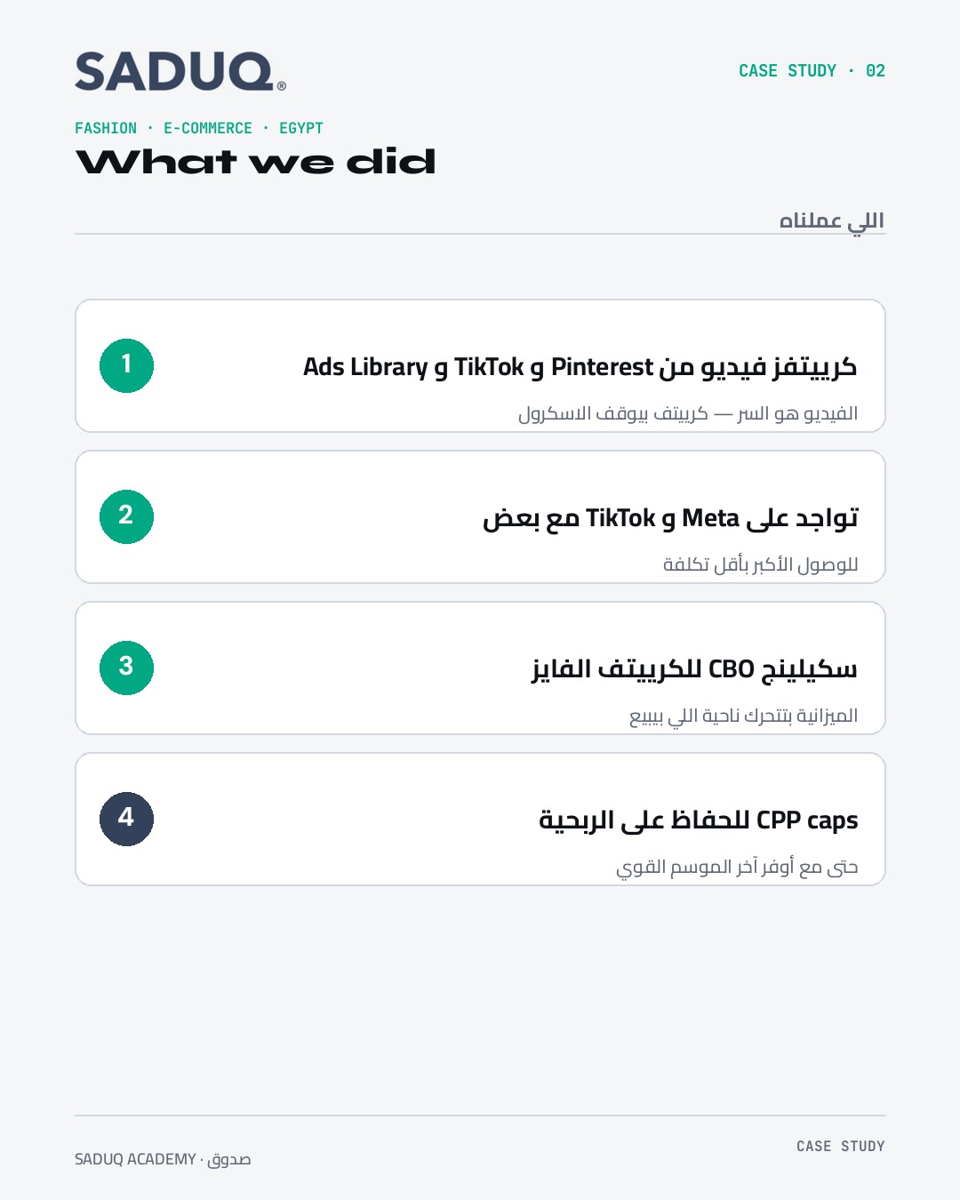 اللي عملناه بالظبط
